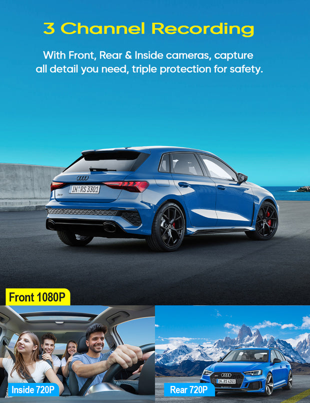3 Channel Dashcam M2